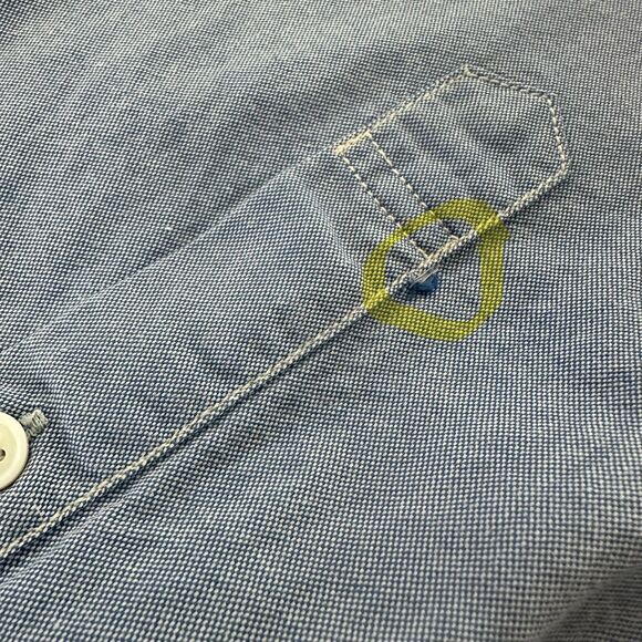 Batch Utility Oxford Shirt Workwear Long Sleeve Button Up Large - Picture 7 of 9